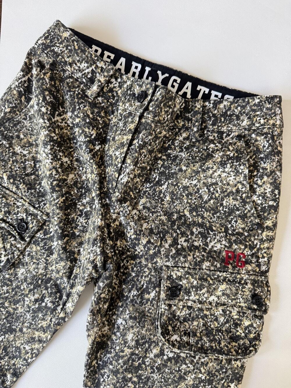 Pearly Gates Golf Pants Womens 0 Cargo Camo Slim Ankle Zip Stretch